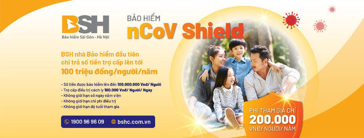 BSH trợ cấp tiền bảo hiểm nCoV lên đến 100 triệu đồng/người - Ảnh 1.