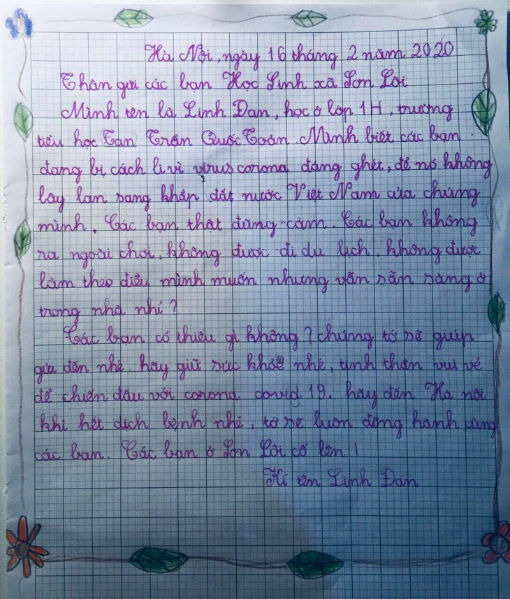 Học sinh lớp 1 Hà Nội viết thư cho các bạn ở Vĩnh Phúc: Cùng cố gắng các bạn nhé! - Ảnh 10.