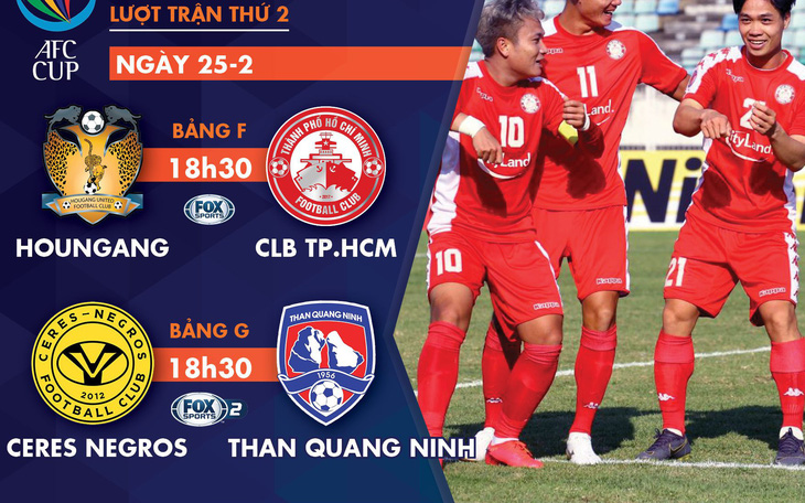 Lịch trực tiếp của CLB TP.HCM và Than Quảng Ninh tại AFC Cup 2020