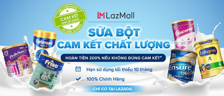 Lazada triển khai chương trình Sữa bột cam kết chính hãng - Ảnh 1.