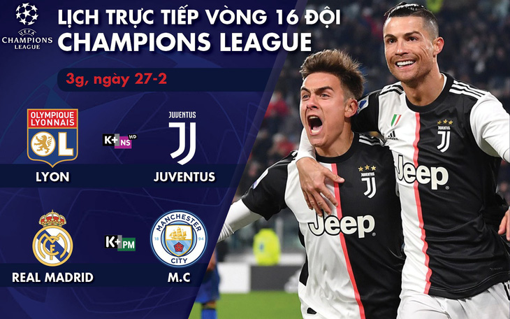 Lịch trực tiếp Champions League: Real Madrid - Man City