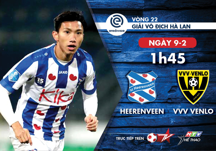 Lịch thi đấu của CLB Heerenveen, tiếp tục chờ Văn Hậu ra sân - Ảnh 1.