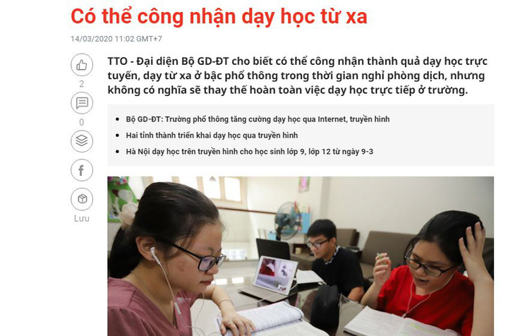 Cần suy nghĩ nghiêm túc về dạy học từ xa - Ảnh 1.