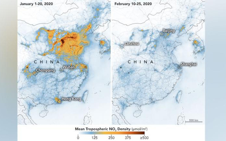 Trung Quốc giảm ô nhiễm nhờ... các biện pháp ngăn corona