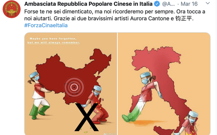 Việt Nam lên tiếng về ‘đường 9 đoạn’ trên Facebook Đại sứ quán Trung Quốc ở Ý