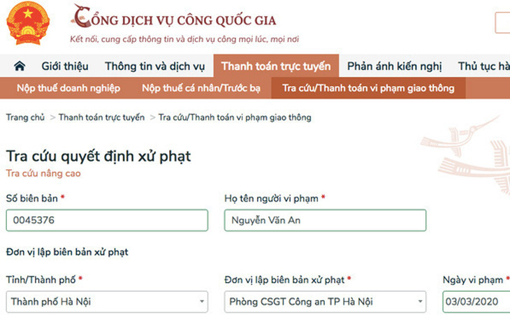 Tích hợp 65 dịch vụ công trên Cổng Dịch vụ công quốc gia