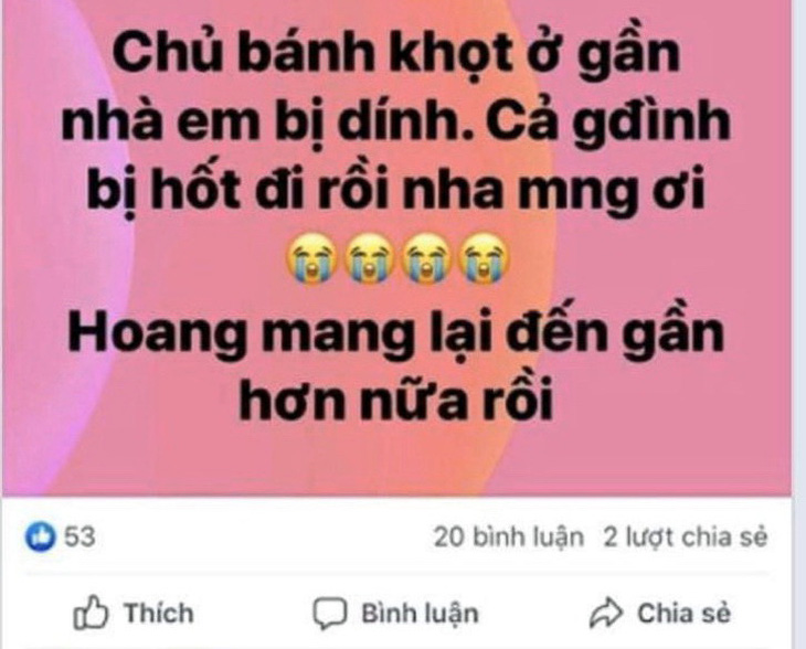 Đang ở nhà bình thường, chủ quán bánh khọt bị đồn dính corona đã hốt đi - Ảnh 3.