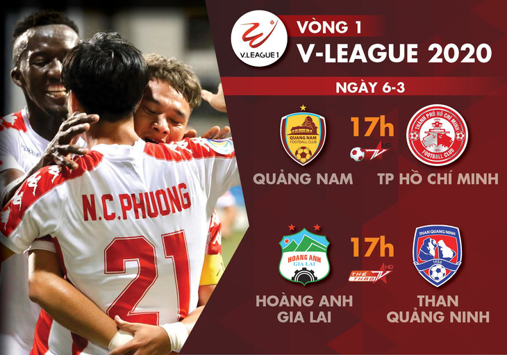 Lịch trực tiếp vòng 1 V-League 2020: Hoàng Anh Gia Lai, TP.HCM xuất trận - Ảnh 1.