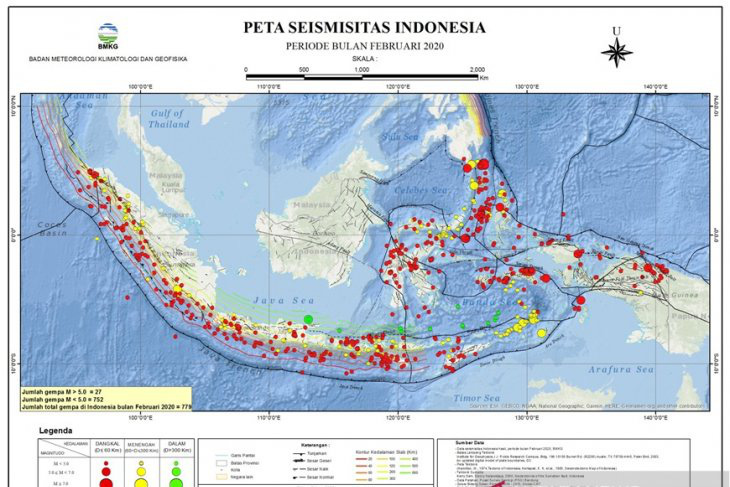 Indonesia có 779 trận động đất chỉ trong tháng 2 - Ảnh 1.
