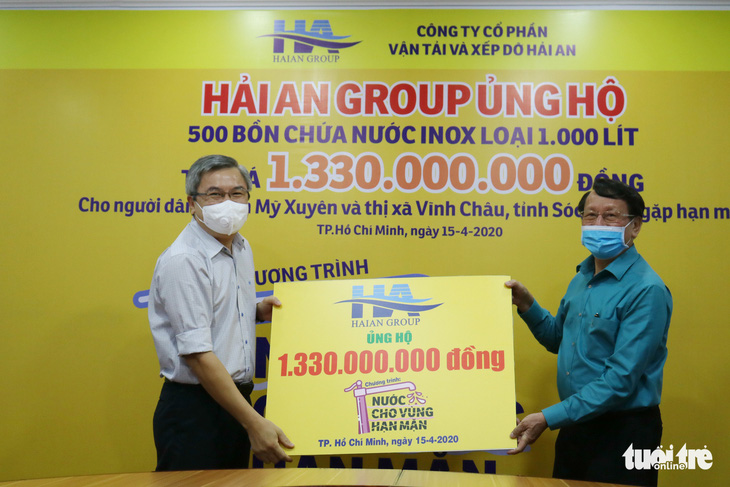 Hải An Group đóng góp hơn 1,3 tỉ đồng ‘Nước cho vùng hạn mặn’ - Ảnh 1.