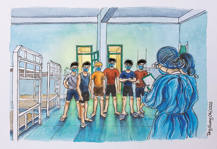 Vẽ về khu cách ly Việt Nam - bộ tranh truyền cảm hứng cực mạnh của một du học sinh - Ảnh 8.