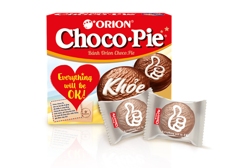 Orion vẽ thông điệp khỏe lên bánh Choco.Pie - Ảnh 1.