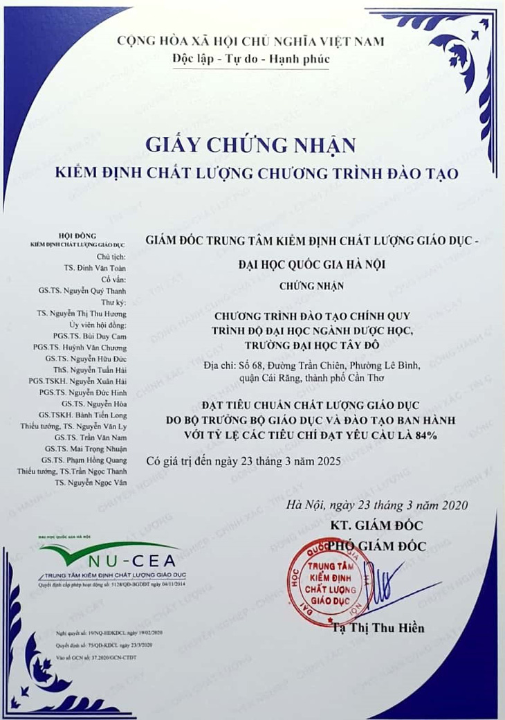 Trường đại học Tây Đô tăng cường công tác đảm bảo chất lượng giáo dục - Ảnh 2.