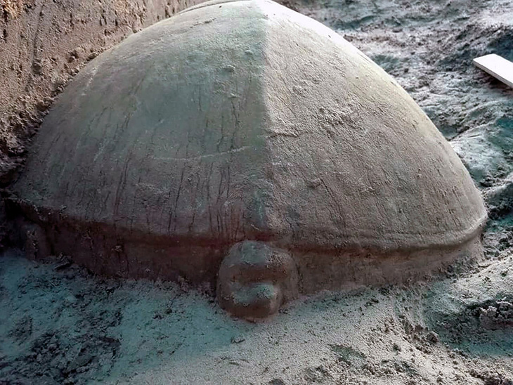 Khai quật rùa đá hàng trăm năm tuổi tại khu quần thể Angkor - Ảnh 1.