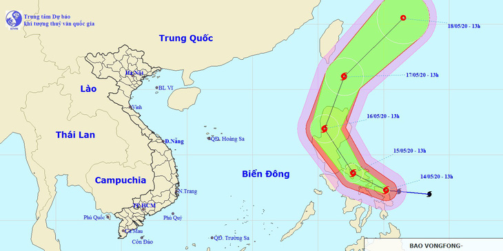 Bão Vongfong quẹo ngược ra Thái Bình Dương, ít khả năng vào Biển Đông - Ảnh 1.