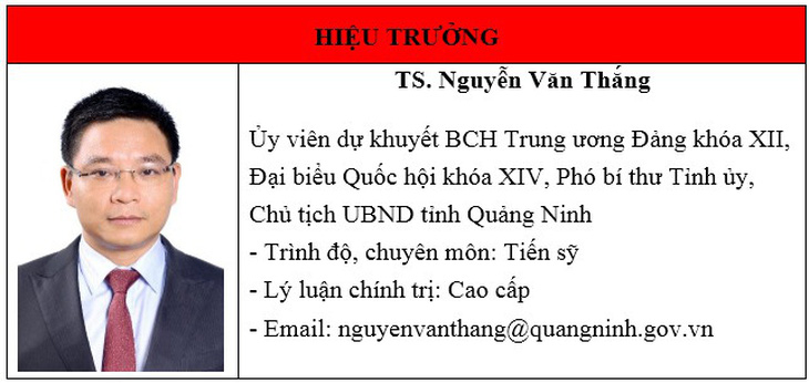 Chủ tịch UBND tỉnh Quảng Ninh kiêm nhiệm hiệu trưởng Trường ĐH Hạ Long - Ảnh 1.