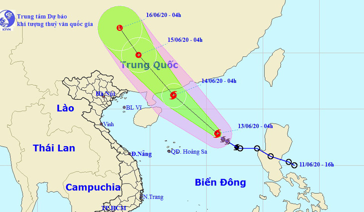 Bão số 1 vô giữa Biển Đông, sạt qua Hoàng Sa, khả năng mạnh thêm - Ảnh 1.