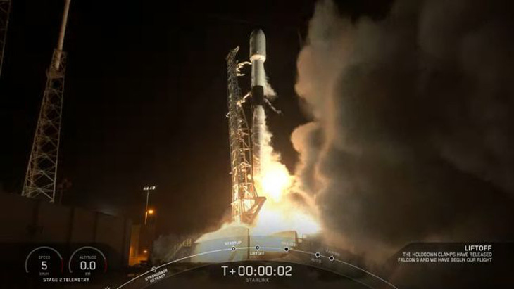SpaceX phóng thành công tên lửa Falcon 9 mang 58 vệ tinh băng thông rộng - Ảnh 1.