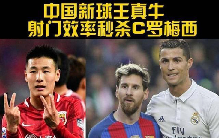 Truyền thông Trung Quốc phát cuồng gọi Wu Lei là vua, cà khịa Ronaldo cùng Messi - Ảnh 1.