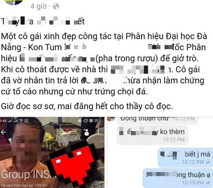 Kỷ luật nguyên giám đốc phân hiệu ĐH Đà Nẵng vì nhắn tin thiếu chuẩn mực - Ảnh 1.