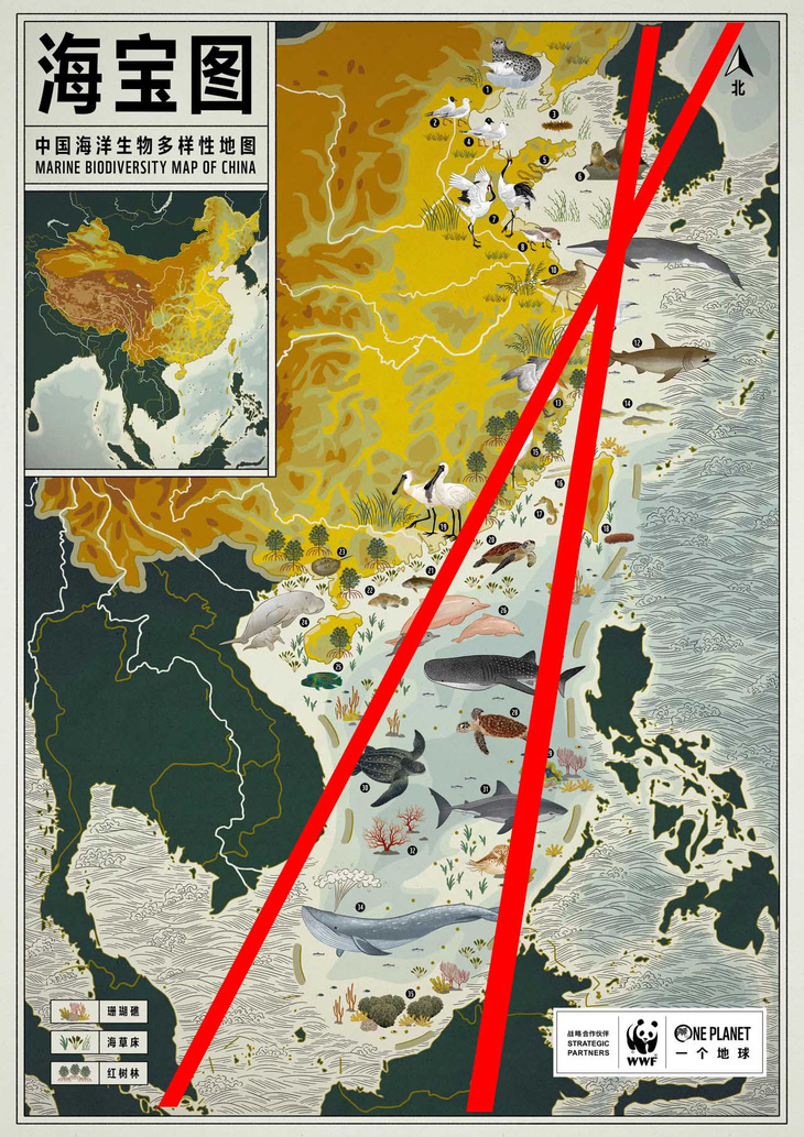 Cộng đồng họa sĩ bức xúc với bản đồ hải dương học Trung Quốc - Ảnh 1.