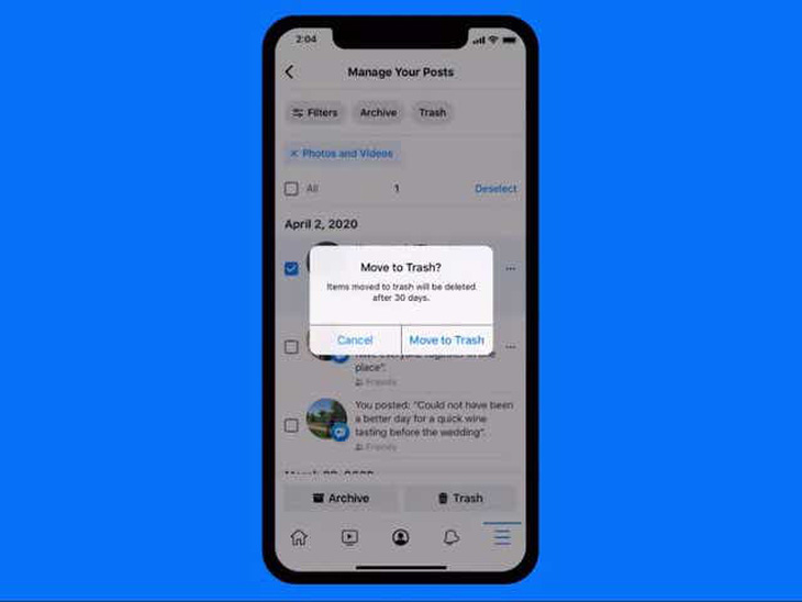 Facebook ra công cụ giúp xóa cùng lúc nhiều ‘tút’ cũ - Ảnh 1.