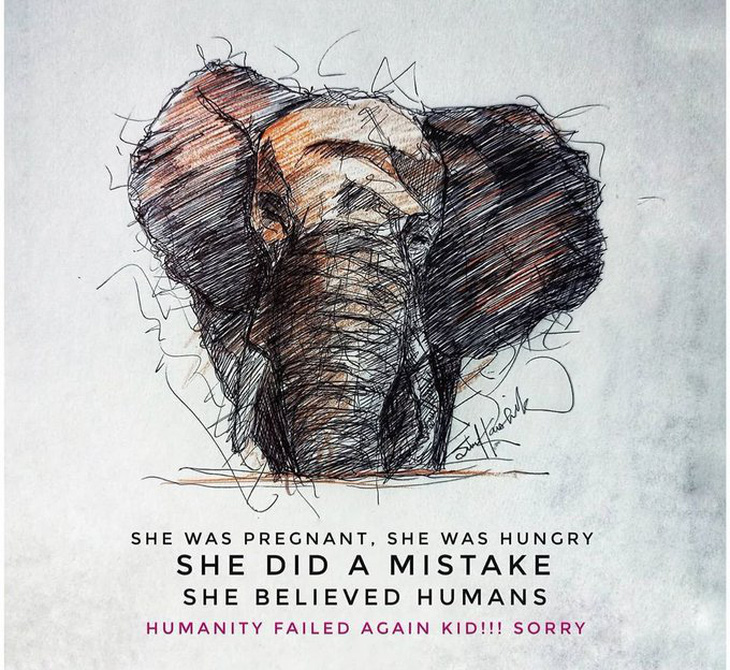 Đau đớn khi xem tranh vẽ voi mẹ mang thai bị giết bằng thuốc nổ - Ảnh 5.