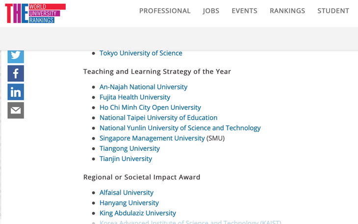 Đại học Mở TP.HCM vào vòng bình chọn Giải thưởng giáo dục châu Á 2020 - Ảnh 1.