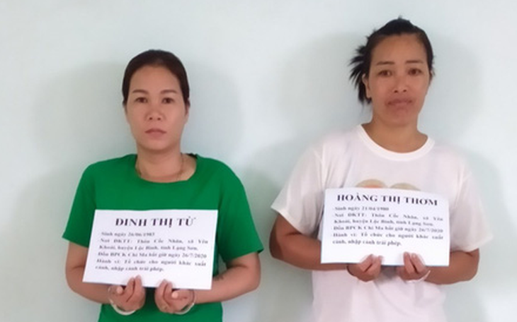 2 phụ nữ Việt đưa 9 người Trung Quốc nhập cảnh trái phép