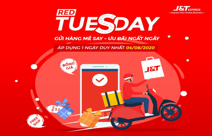 Chuyển phát nhanh J&T Express tung siêu khuyến mãi ngày Red Tuesday 4-8 - Ảnh 1.