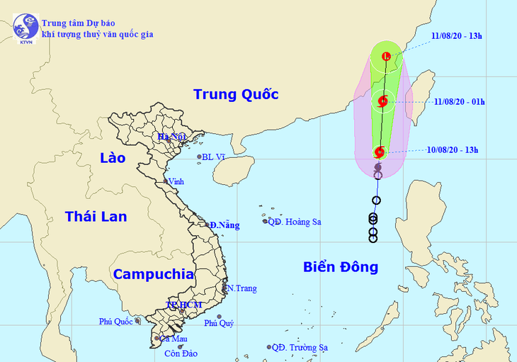 Áp thấp mạnh lên thành bão số 3 nhưng bị bão Jangmi kéo, có thể không ảnh hưởng đất liền - Ảnh 1.