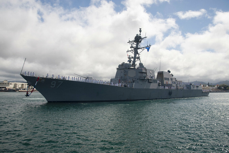 Tàu chiến Mỹ quá cảnh ở eo biển Đài Loan lần 2 trong tuần - Ảnh 1.