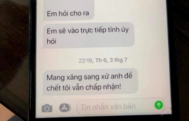 Nữ hiệu trưởng dọa đem xăng ‘xử’ trưởng phòng giáo dục - Ảnh 1.