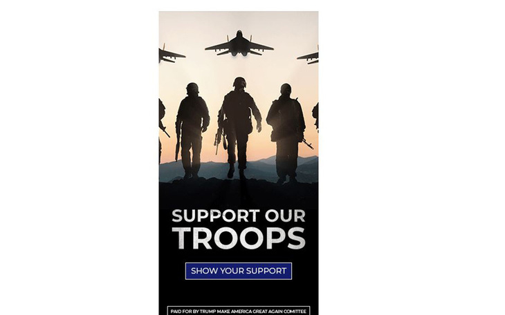Quảng cáo ủng hộ ông Trump bị phát hiện xài... hình ảnh lính Nga