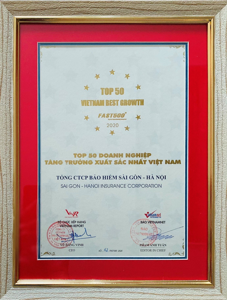 BSH lọt Top 50 doanh nghiệp tăng trưởng xuất sắc nhất Việt Nam - Ảnh 1.