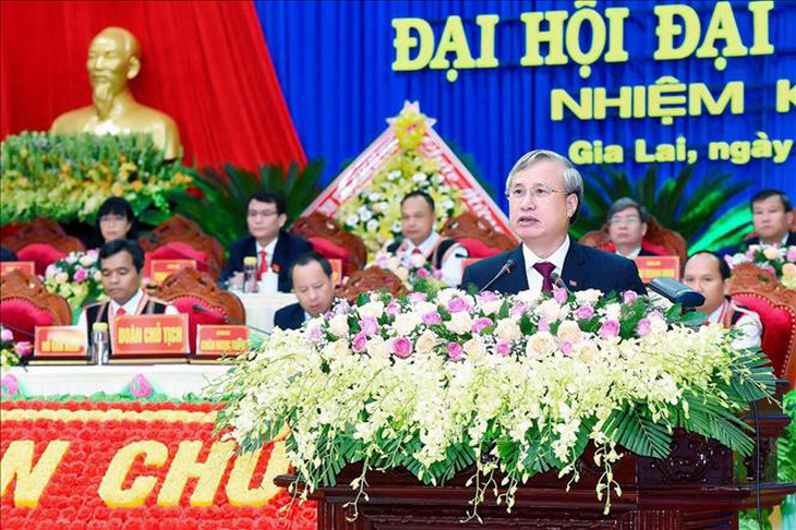 Thường trực Ban Bí thư Trần Quốc Vượng dự đại hội Đảng bộ tỉnh Gia Lai - Ảnh 1.