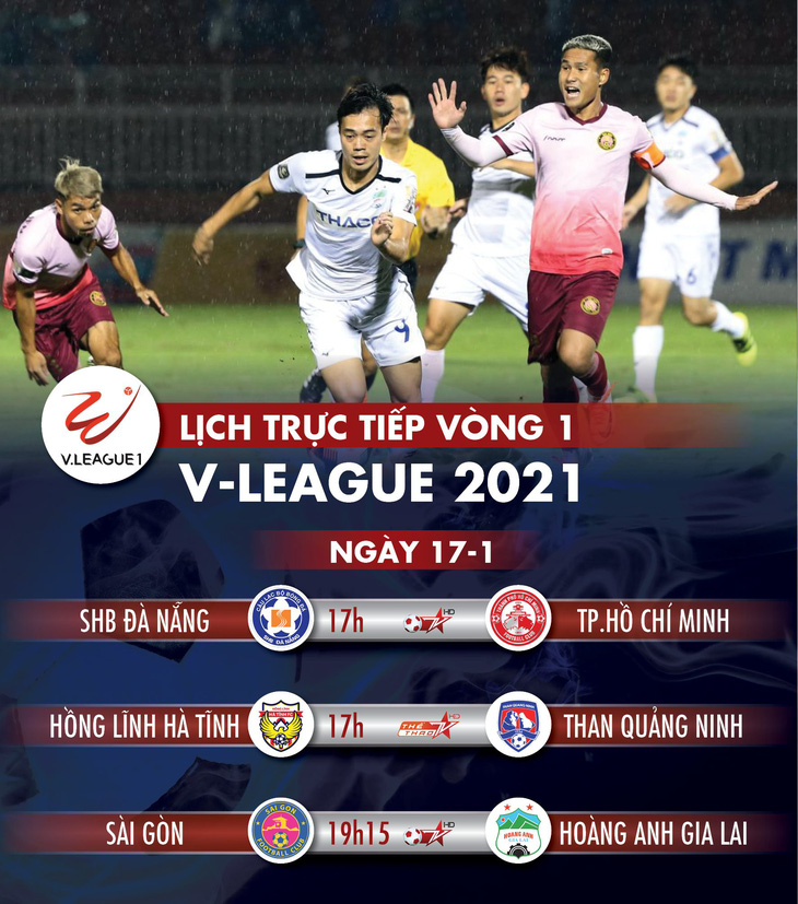 Lịch trực tiếp vòng 1 V-League 17-1: Kiatisak ra mắt khi HAGL gặp Sài Gòn - Ảnh 1.