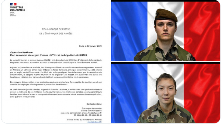 Nữ quân nhân Pháp đầu tiên hi sinh ở vùng chiến sự Mali là người gốc Việt? - Ảnh 1.