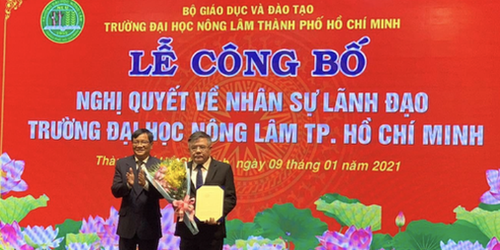 PGS.TS Huỳnh Thanh Hùng làm quyền hiệu trưởng ĐH Nông lâm TP.HCM - Ảnh 1.