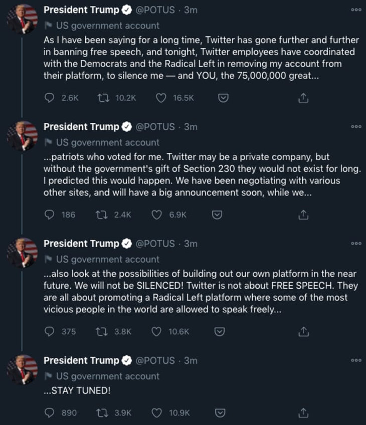 Tổng thống Trump muốn lập mạng xã hội riêng sau khi tố bị Twitter bịt miệng - Ảnh 2.