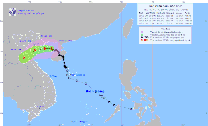 Bão số 7 cách đảo Bạch Long Vĩ 100km, dự báo thêm bão Kompasu vào Biển Đông đêm mai - Ảnh 1.