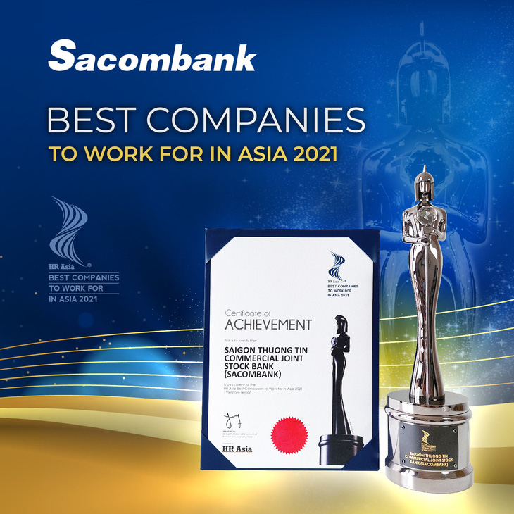 Sacombank đạt giải thưởng ‘Môi trường làm việc tốt nhất châu Á năm 2021’ - Ảnh 1.