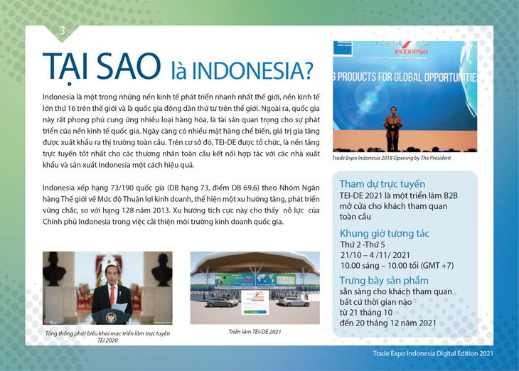 Triển lãm thương mại lớn nhất Indonesia phiên bản số: The 36th Trade Expo Indonesia digital edition - Ảnh 2.