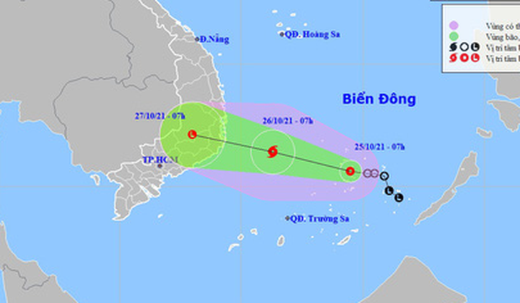 Áp thấp nhiệt đới có thể mạnh thành bão, hướng vào Bình Định - Khánh Hòa - Ảnh 1.