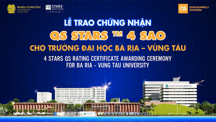 Trường ĐH Bà Rịa - Vũng Tàu được trao chứng nhận đạt chuẩn QS STARS ™ 4 sao - Ảnh 1.
