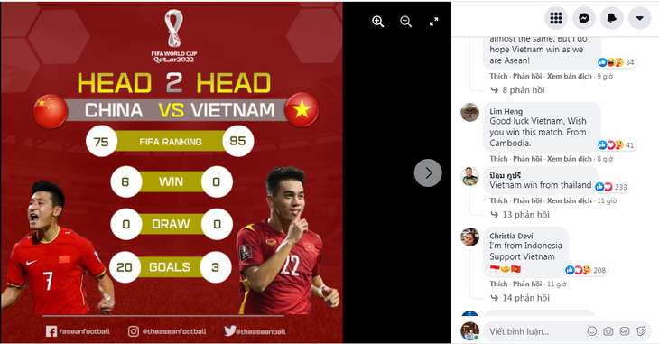 Cổ động viên Đông Nam Á: Việt Nam sẽ thắng Trung Quốc - Ảnh 1.