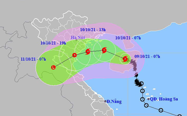 Bão số 7 tăng tốc, áp sát Đồng bằng Bắc Bộ và Bắc Trung Bộ
