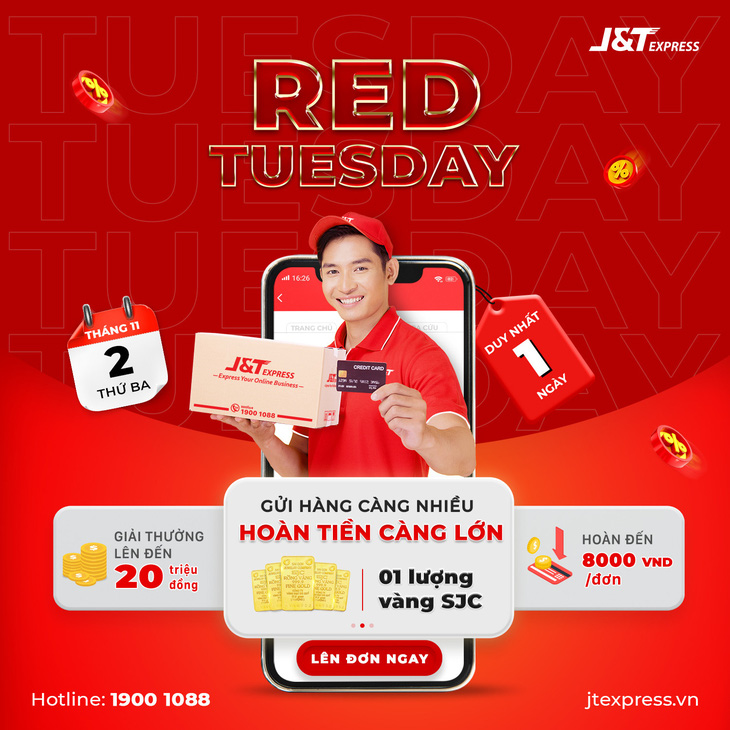 Hậu giãn cách, J&T Express tung chương trình Red Tuesday - ngập tràn ưu đãi - Ảnh 1.