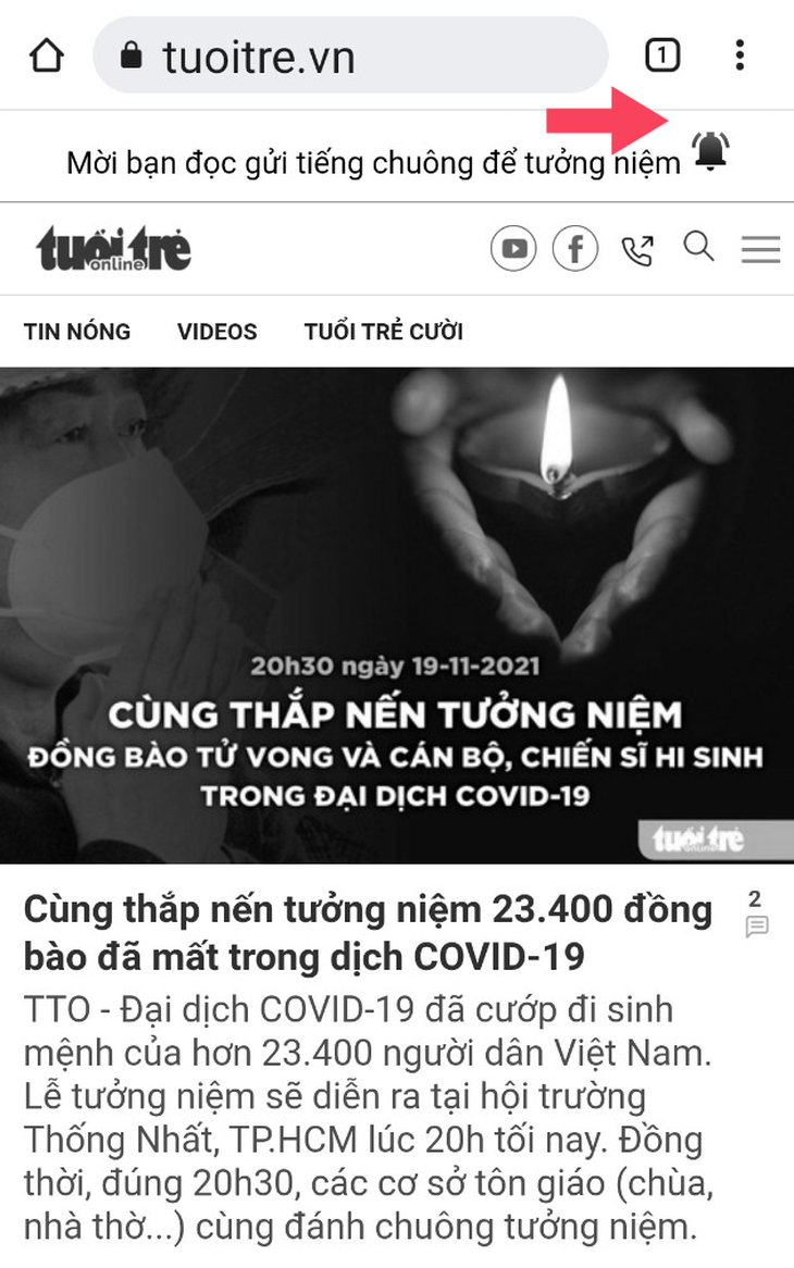 Mời bạn đọc gửi tiếng chuông tưởng niệm đồng bào mất vì COVID-19 - Ảnh 2.