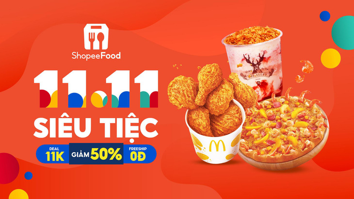 Khởi động mùa lễ hội cuối năm với sự kiện 11.11 - ShopeeFood Siêu tiệc - Ảnh 1.